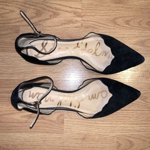 black sam edelman pointy-toed flats